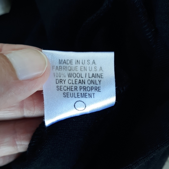 Diane Von Furstenberg Wool Shirt Dress Black - Picture 10 of 10